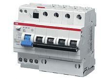 Дифференциальный автоматический выключатель DS204 4 полюса, 25А, Тип AC, х-ка C, 30мА | код. 2CSR254001R1254 | ABB 